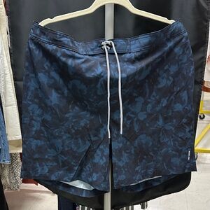 MICHAEL Michael Kors Dark Blue Patterned Hybrid Shorts